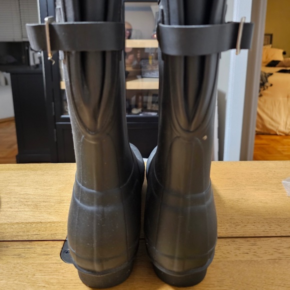 HUNTER BLACK BOOTS ORIGINAL ADJ SHORT WOMENS WFS1013 RMA 66 ER - Picture 4 of 6